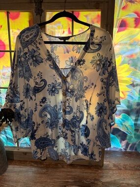 Unique Spectrum Batwing Style Blouse